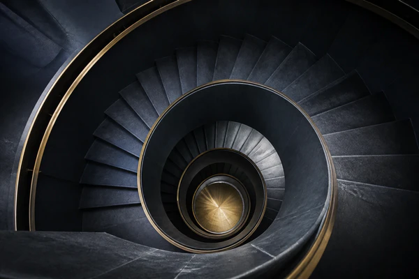 Architectural spiral staircase